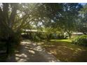 Inviting single-story home with a driveway, mature trees, and a basketball hoop at 13010 Plum Lake Cir, Minneola, FL 34715
