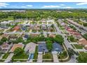 Wide aerial view of a residential neighborhood featuring many single-Gathering homes and tree-lined streets at 1131 Tyler Lake Cir, Orlando, FL 32839