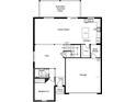 Detailed first-floor floor plan showcasing the kitchen, great room, bedroom 6, flex, garage, and more at 3820 Elk Bluff Rd, St Cloud, FL 34772
