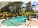 Inviting screened-in pool area with lush tropical landscaping, perfect for relaxing and entertaining in a private oasis at 645 Macglenross Dr, Oviedo, FL 32765