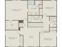 Second floor plan with owner's suite, three bedrooms, two bathrooms and loft at 5542 Settlingstone Ln, St Cloud, FL 34771