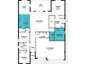 Detailed floor plan showcasing the layout of the home including bedrooms, kitchen, and bathrooms at 2627 Ginseng Ivy St, Apopka, FL 32703