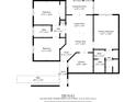 Floor plan showing 911 sq ft, 2 bed, 2 bath condo at 567 Midway Trak # H102, Ocala, FL 34472