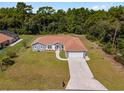 Sprawling single-story home surrounded by lush greenery, showcasing a generous lot size at 14550 Sw 61St Ct, Ocala, FL 34473