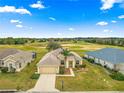 Aerial view of a house on a golf course community at 12576 Se 97Th Terrace Rd, Summerfield, FL 34491