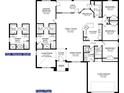 Detailed floor plan showcasing the layout of the home, including bedrooms, bathrooms, and living spaces at 11610 Sw 59Th Terrace, Ocala, FL 34476