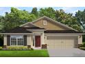 Charming one-story home with a well-manicured lawn, stone accents, and a two-car garage at 3154 Ne 46Th Ave, Ocala, FL 34470