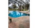 Relaxing kidney-shaped pool with a screened enclosure at 98 Bahia Trace Cir, Ocala, FL 34472