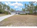 One-story home with gray siding, gray roof, and a two-car garage at 4585 Sw 112Th Ln, Ocala, FL 34476
