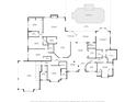 Detailed floor plan showcasing a spacious layout with multiple bedrooms, bathrooms, and a swimming pool at 995 Sw 37Th Place Rd, Ocala, FL 34471