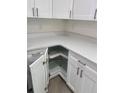 Well-organized kitchen storage featuring white cabinets, quartz counters, and a lazy susan at 2881 Se 140Th Pl, Summerfield, FL 34491