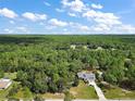 Wide aerial showcasing the property's expansive lot and rural setting at 22777 Sw Surf Blvd, Dunnellon, FL 34431