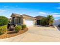 Single story home with a two-car garage and well maintained landscaping at 2997 Teasdale Ter, The Villages, FL 32163