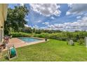 Relaxing pool and grassy backyard with a view at 10170 Se 106Th Ln, Belleview, FL 34420