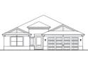 One-story house plan featuring a two-car garage and front porch at 7799 Sw 132Nd Pl # 10, Ocala, FL 34473