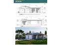 House rendering shows front and rear elevations of the home at 1336 40Th St, Orlando, FL 32839