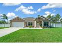 House exterior featuring a neutral color scheme and landscaped yard at 2701 Sw 175Th Loop, Ocala, FL 34473