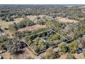 An aerial view outlines the perimeter of the property with mature landscaping at 9352 Ne 27Th Ter, Anthony, FL 32617