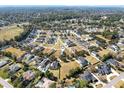 Expansive aerial view of a residential neighborhood with lush landscaping, mature trees, and well-maintained homes at 2032 Se 27Th Rd, Ocala, FL 34471