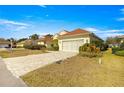 Charming single-story home with brick-paved driveway, two-car garage, and a well-maintained lawn at 7451 Sw 111Th Pl, Ocala, FL 34476