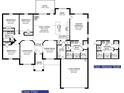 Detailed floor plan showcasing layout of bedrooms, kitchen, Gathering room, and two-car garage at 13418 Sw 60Th Court Rd, Ocala, FL 34473