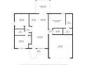 Detailed floor plan showcasing layout of bedrooms, bathrooms, kitchen, living room, and garage at 3705 Se 137Th Ln, Summerfield, FL 34491