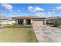 Charming single-story home with neutral paint, landscaped yard, stone accents, and a spacious two-car garage at 8719 Sw 76Th Street Rd, Ocala, FL 34481