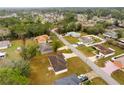 Neighborhood aerial view of a home nestled among mature trees in a quiet community at 21 Pecan Pass Ter, Ocala, FL 34472