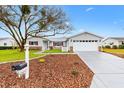 Charming single-story home with a well-manicured lawn and a two-car garage at 9493 Se 173Rd Ln, Summerfield, FL 34491