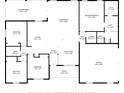 Detailed floor plan showcasing the layout of the home including the living room, bedrooms, kitchen, and outdoor spaces at 18301 Sw 69Th Loop, Dunnellon, FL 34432