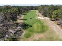 Scenic aerial view of a lush golf course with manicured greens, bunkers and tall trees at 11587 Sw 72Nd Cir, Ocala, FL 34476