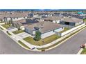 This aerial shot captures a home's landscaping, fencing, and location on a corner lot within the surrounding community at 8371 Sw 59Th Ter, Ocala, FL 34476