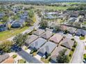 An aerial view of a quiet neighborhood showcases the real estate and its surrounding community at 3312 Sw 38Th Pl, Ocala, FL 34474