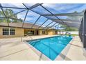 An inviting pool with a screened enclosure, perfect for relaxation and entertainment at 6307 Se 8Th Ln, Ocala, FL 34472