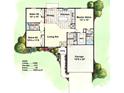 Detailed floor plan showcasing the layout of the home, including bedrooms, bathrooms, and living spaces at 17672 Sw 112Th Ln, Dunnellon, FL 34432
