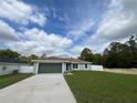 Well-manicured front yard, concrete driveway, and an attached two-car garage creates a welcoming view at 2722 Sw 151St Ave, Ocala, FL 34481