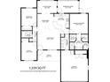 Detailed floor plan of a 1,559 square foot home, showcasing the layout of rooms and spaces at 3407 Melbourne Ln, The Villages, FL 32163