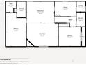Layout of floorplan showing multiple rooms including kitchen, bathroom, bedrooms and living room, each with measurements included at 11197 Sw 79Th Ave, Ocala, FL 34476