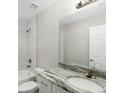 Bathroom featuring shower, bathtub, toilet, and vanity with granite countertop at 44 Cedar Tree Dr, Ocala, FL 34472