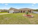 Well-kept exterior with a neat lawn and manicured garden bed in a serene neighborhood at 15470 Sw 34Th Ave, Ocala, FL 34473