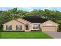 Charming single-story home with a well-manicured lawn, a two-car garage, and a welcoming front entrance at 9553 Sw 42Nd Ave, Ocala, FL 34476