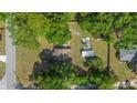 Aerial shot of the property featuring multiple structures and a large grassy yard at 2300 Ne 49Th St, Ocala, FL 34479
