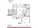 Floor plan showing the layout of a home with four bedrooms and three bathrooms at 8344 Sw 57Th Ct, Ocala, FL 34476