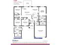 Layout of the four bedroom, two bath house with a two car garage at 8482 Sw 59Th Ter, Ocala, FL 34476