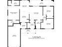 Floor plan showing 1,310 square feet of the layout, including the primary bedroom, bedrooms, baths, garage, and living spaces at 5591 Nw 57Th Pl, Ocala, FL 34482