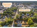 Aerial view of the property's location relative to Downtown Square and Midtown Station at 721 Ne 2Nd St, Ocala, FL 34470
