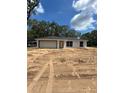 Newly constructed single story home features an attached two car garage and minimal landscaping at 20123 Sw Beach Blvd, Dunnellon, FL 34431