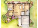 Detailed floor plan showcases a layout with three bedrooms, a living room, a kitchen, and an attached garage at 378 Sequoia Dr, Ocklawaha, FL 32179