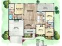 Home floor plan showing bedrooms, kitchen, living areas, lanai, and garage layout at 12720 Sw 73Rd Street, Ocala, FL 34481