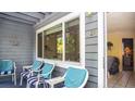 Inviting front porch with comfortable seating, offering a glimpse inside the home at 20820 River Dr # B25, Dunnellon, FL 34431